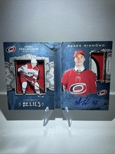 Andrei Svechnikov 2018-19 Black Diamond Rookie Booklet Relics Auto Patch /99