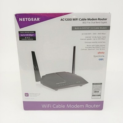 Netgear AC1200 Wifi Cable Modem Router - C6220-100NAS - Brand New