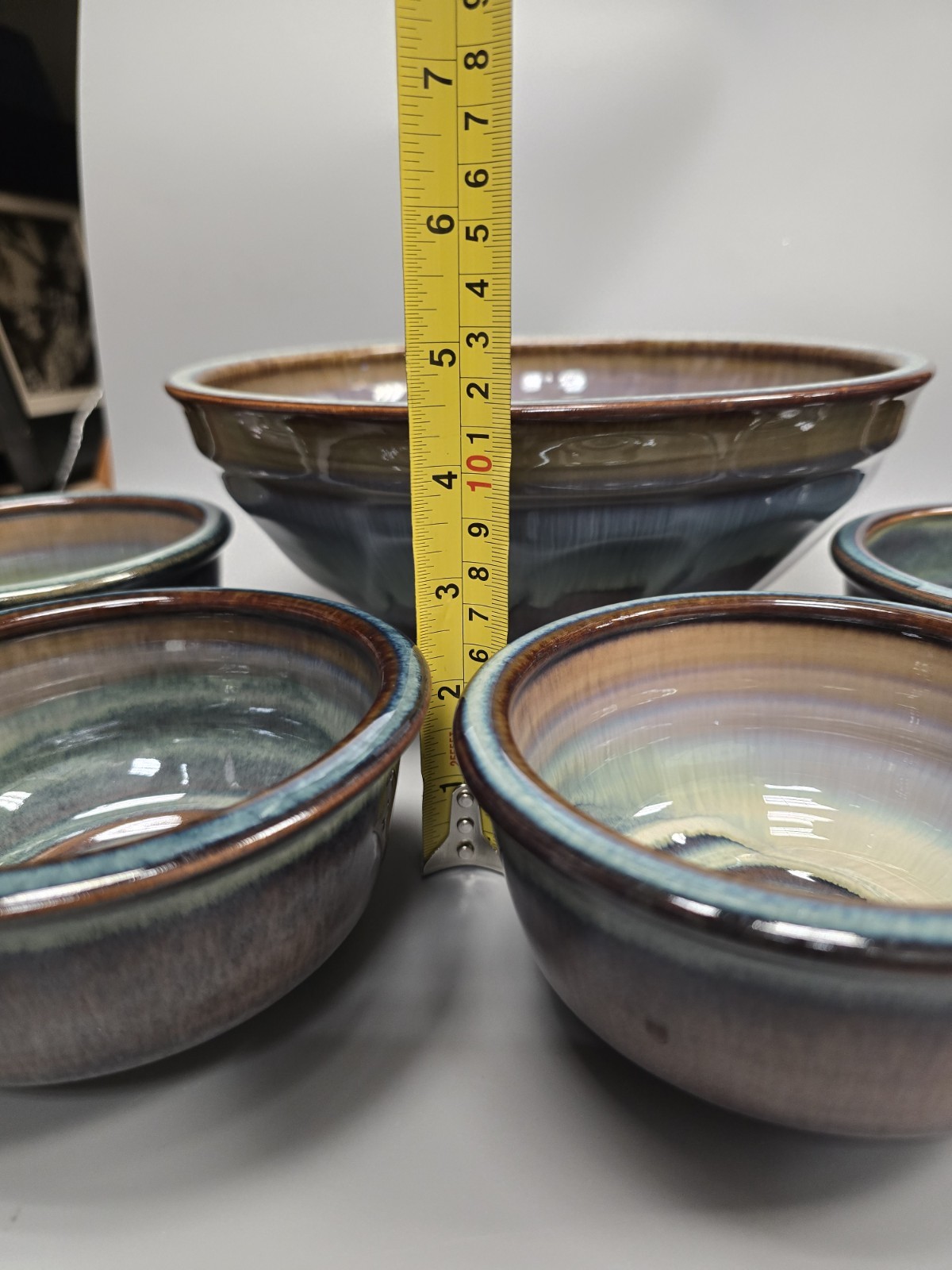 Bill Campbell Pottery Bowl Set / 5 PIECES SALAD BOWL SET 