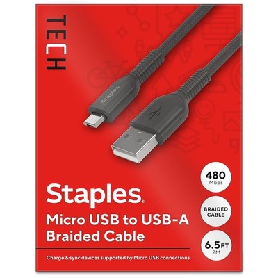 USB A to Micro USB Charging Cable   6.5 ft., Fast Charge & Sync, Compatible w...