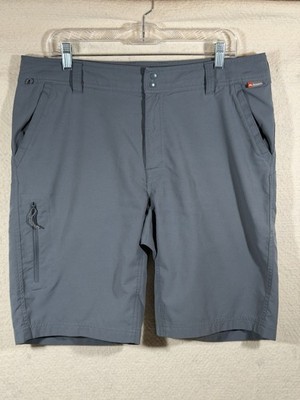 Simms Fishing Shorts Mens 34 Gray Performance Hiking Fishing Outdoor Gorpcore