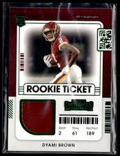 2021 Panini Contenders #RSV-DBR Dyami Brown RC Ticket Swatches MEM 3203N