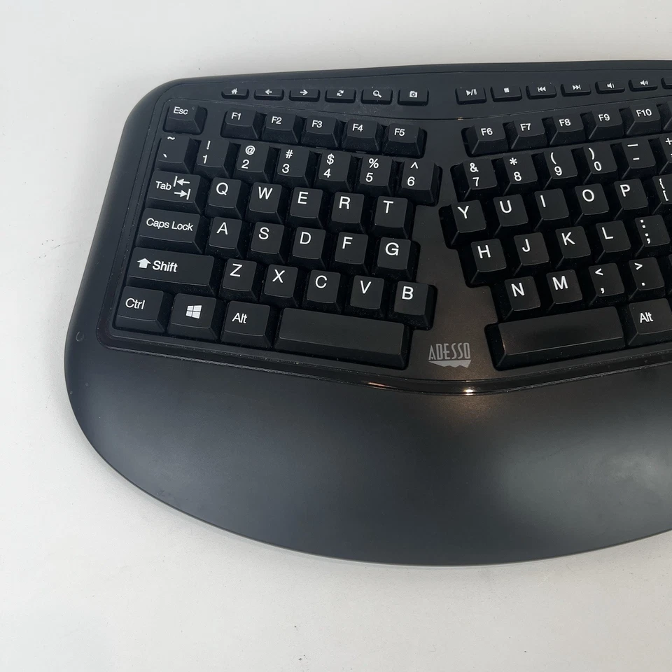 Adesso WKB1500GB 2.4 GHz Wireless Ergonomic Keyboard Black Excellent Condition - Image 2 of 4