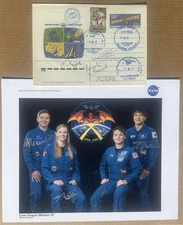 SpaceX Crew-10 signed NASA litho/print with Crew-10 Signed Flown Cover