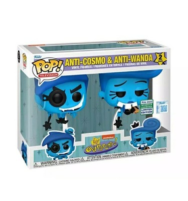 Anti-Cosmo & Wanda Funko Pop Fairly Odd Parents WonderCon SHARED Sticker 2 Pck