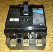 LOT OF 2, Fuji Electric Breaker EA33, 15amp, 3 Pole, SHIPSAMEDAY 1641Z