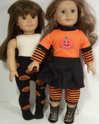 4pc HALLOWEEN Pumpkin Outfit Doll Clothes For 18 American Girl (Debs)