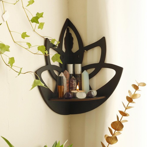 Étagère D'Angle Murale \ Armoire Murale À Étagère Triangulaire En Bois