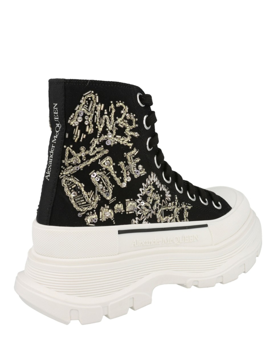 【関税込み】alexander mcqueen Stivaletto 'Lucent' Alexander McQueen Womens Crystal Embellished Tread Slick