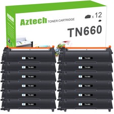 12PK TN660 Toner Compatible With Brother TN630 MFC-L2700DW HL-L2300D DCP-L2540DW