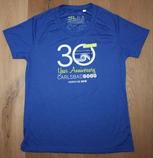Women's Small Blue Run Jog Shirt 2015 Carlsbad 5000 5K 30th Anniversary New Rare