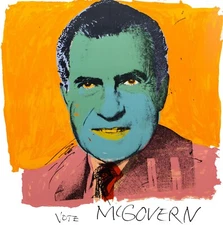 ANDY WARHOL Pop Art Poster or Rolled Canvas Print "Vote McGovern"  Anti-Nixon