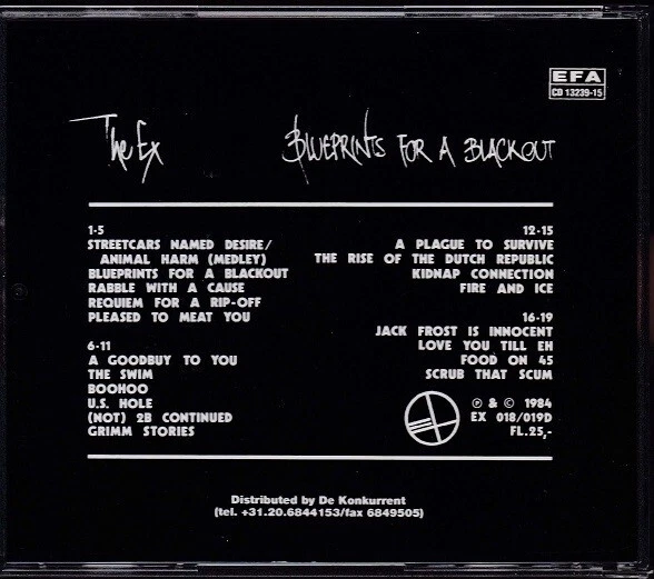 THE EX / BLUEPRINTS FOR A BLACKOUT * CD 1984 * - Bild 2 von 3