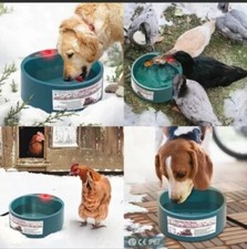 NEW Heated Pet Bowl Outdoor Dog Thermal Bowl Pets Anti Slip Free Shipping USA