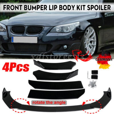 4PCS Universal Auto Vorne Stoßstange Spoiler Frontlippe Splitter Frontschürze DE