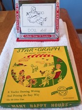 Old Vintage Star Graph Educational Toy Game Teaches Draw Write Print