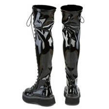 Preços baixos em Botas Demonia Coxa-Alta para mulheres