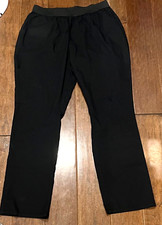 Jaanuu Black Scrub Medical Pants with Waist Band Size Large