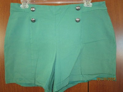SOHO Apparel Ltd Green Shorts Sz 2X Rayon Nylon Spandex Waist 37 Side 16 In 4.5