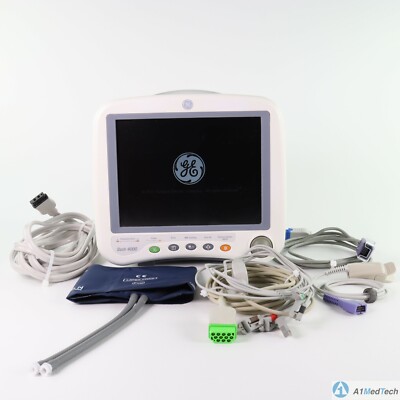 GE Dash 4000 Bundle - Masimo Spo2, Cuff, Hose, ECG, Temperature
