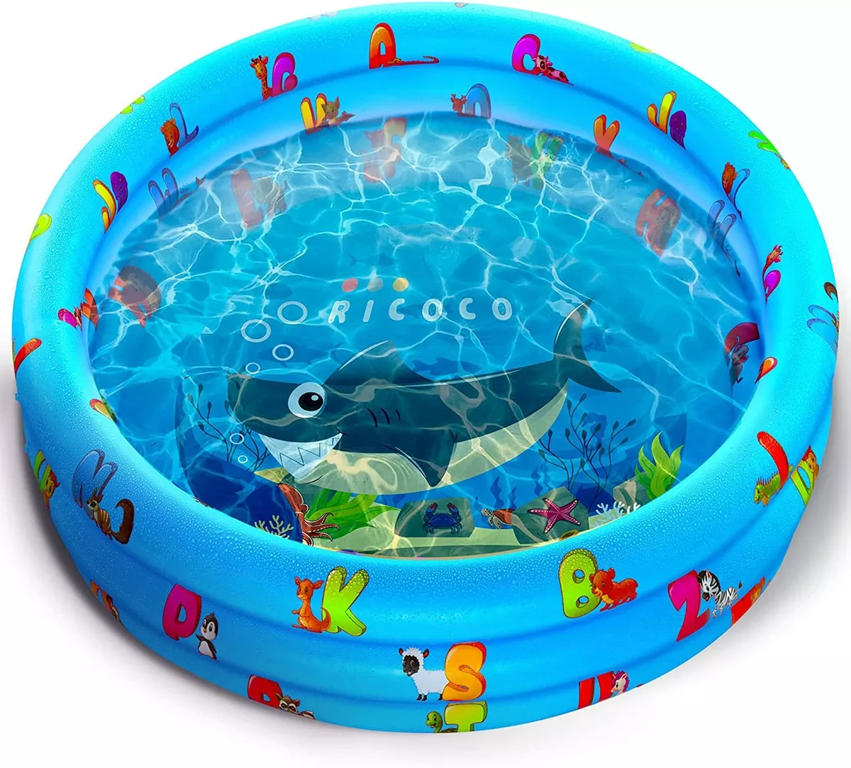 Kiddie Pool, 3-Ring Inflatable Kiddie Pools for Kids Baby Pool Small  Swimming