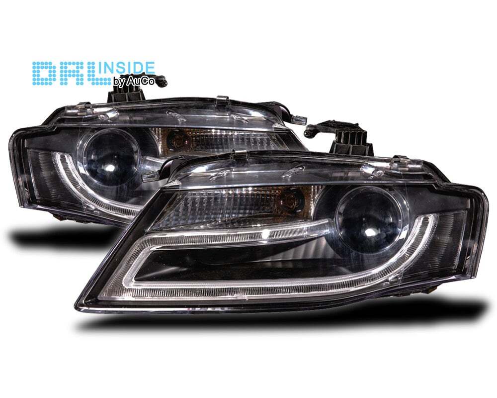 Audi A4 B8 Voll Led Scheinwerfer Nachrüsten Scheinwerfer LED mit Tagfahrlicht für for AUDI A4 B8 2008-2011 Schwarz