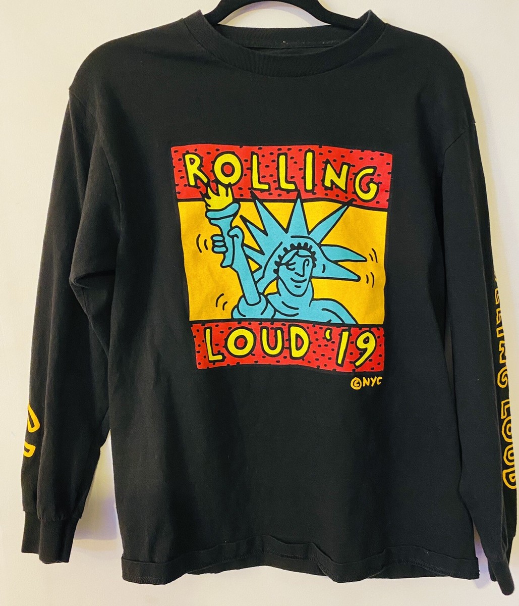 【KOOLOSET】Rolling Stripe Kitsch Shirt Rolling Loud NYC 2019 Citi Field Queens Black Long Sleeve