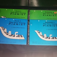 Very Young Pianist Books 2-3 Workbooks Paperback By Jane Bastien 4 Book Lot