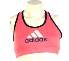 Adidas ClimaLite Cotton Signature Pink Sports Bra Women's NWT