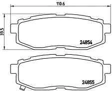 Pastillas de freno BREMBO P78014 DB1672 para SUBARU FORESTER BRZ IMPREZA para TOYOTA 86 Foto 2 de 3