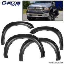 Pocket Style Rivet Bolt On Fender Flares Fit For 09-22 Dodge Ram 1500 Black New