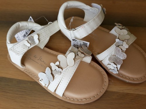 NEXT Girls White cream velcro Sandals Butterfly Infant uk 9 eu 26.5 wedding  BNWT | eBay