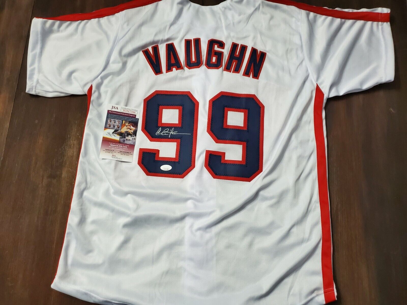 2021 new Charlie Sheen Rick Recommendation Vaughn autographed Pro COA Cleveland white jersey-JSA Style