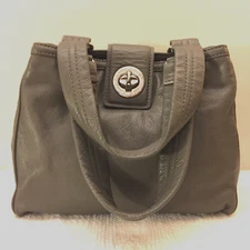 "Marc by Marc Jacobs" shoulder hobo gray gen. leather purse designer hardware