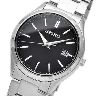 SEIKO SPORTS 70 ブラックダイヤル SEIKO SELECTION SBPX147 Stainless Steel Solar Analog Watch Black