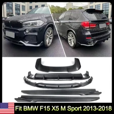 Front+Rear Full Aero BodyKit For BMW F15 X5 M Sport 2013-2018 Carbon Fiber Look