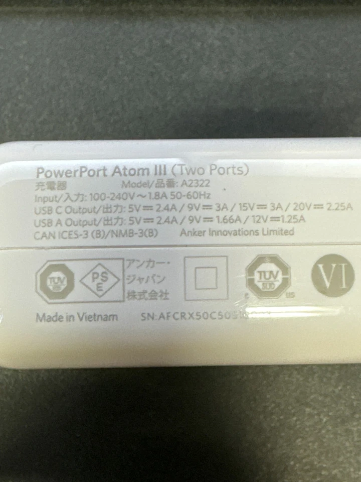 Anker 60W Atom III dual tipo c cargador carga rapida para iPad iPhone Samsung LG - Image 3 of 3