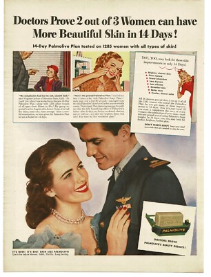 1944 Palmolive Soap Virginia Carlson of Sherman Oaks CA Vintage Print Ad