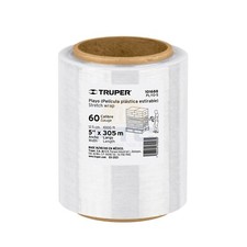 Truper PLYO-5 Roll of 305 m stretchable plastic film width 5" cal 60