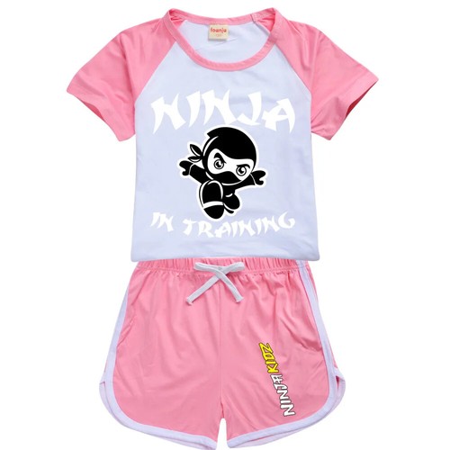 Clothing Set NINJA KIDZ Kids Sports T Shirt +Pants 2-piece Set Outfits Pyjamas - Picture 3 of 51
