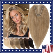 100 Remy Human Hair Topper Clip In Top Lace One Piece Women Toupee Free Part