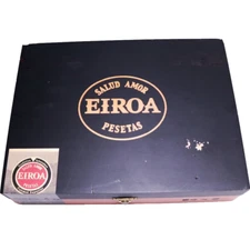 Eiroa BL 54 x 6 Empty Wooden Cigar Box 9.25" x 7" x 2.25"