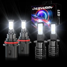 4 Bulbs Combo Kit 6000K 9007+H3 For Eagle Vision 1993-97 LED Headlight Fog Light