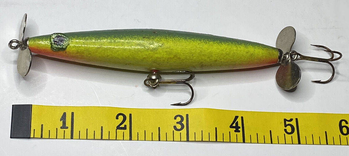 Vintage Wooden Fishing Lure Topwater Prop Bait OLD | eBay Vintage Wooden Fishing Lure Topwater Prop Bait OLD | eBay
