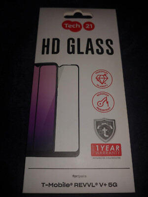 Tech21 T-Mobile REVVL V Plus 5G Tempered Glass Screen Protector Black