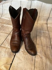 Abilene Boots Men's Size 8D Brown Leather Western Cowboy Vibram Soles USA Made