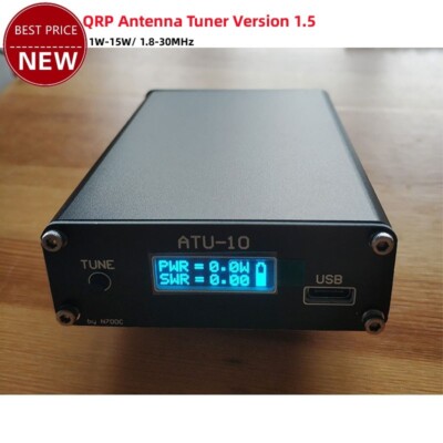 ATU-10 1W-15W QRP V1.5 Automatic Antenna Tuning 0.91'' OLED Display  1.8-30MHz