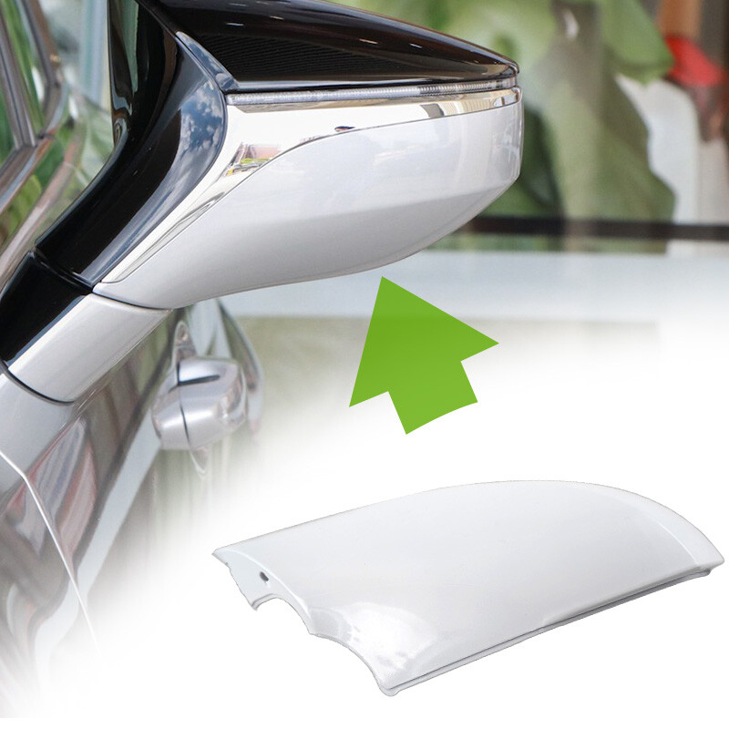 White Left Driver Side Rearview Mirror Lower Cap Cover For Lexus