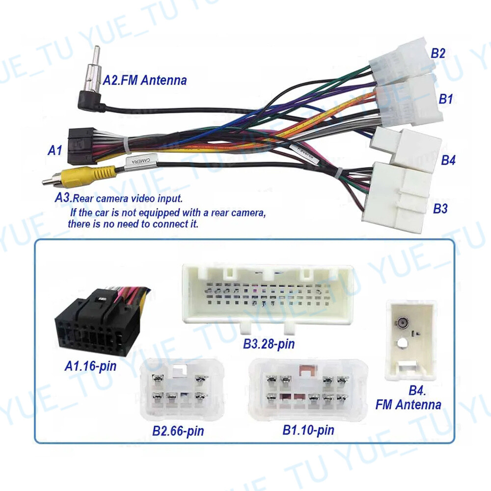 16pin Car Power Wiring Harness Cable for Subaru Legacy Outback