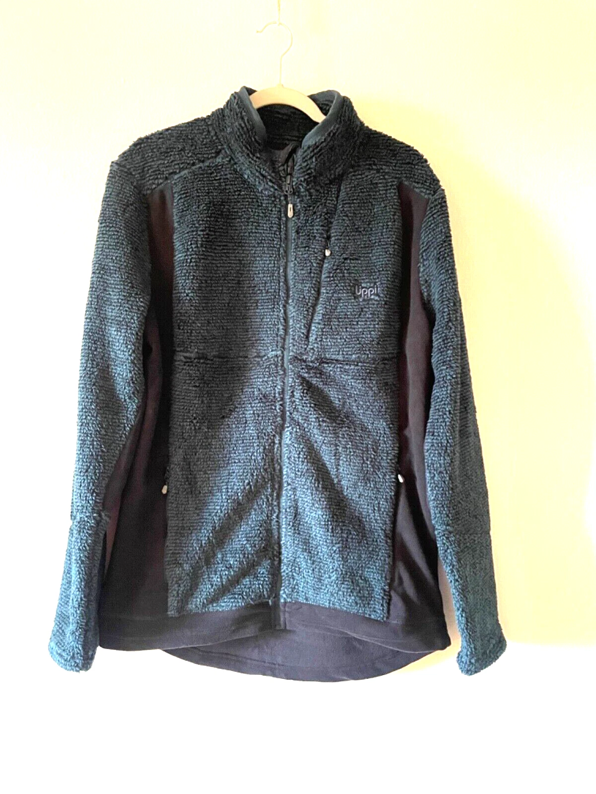 Uppi Men's Performance Fleece Zip Up Dark-Blue Jacket Size L